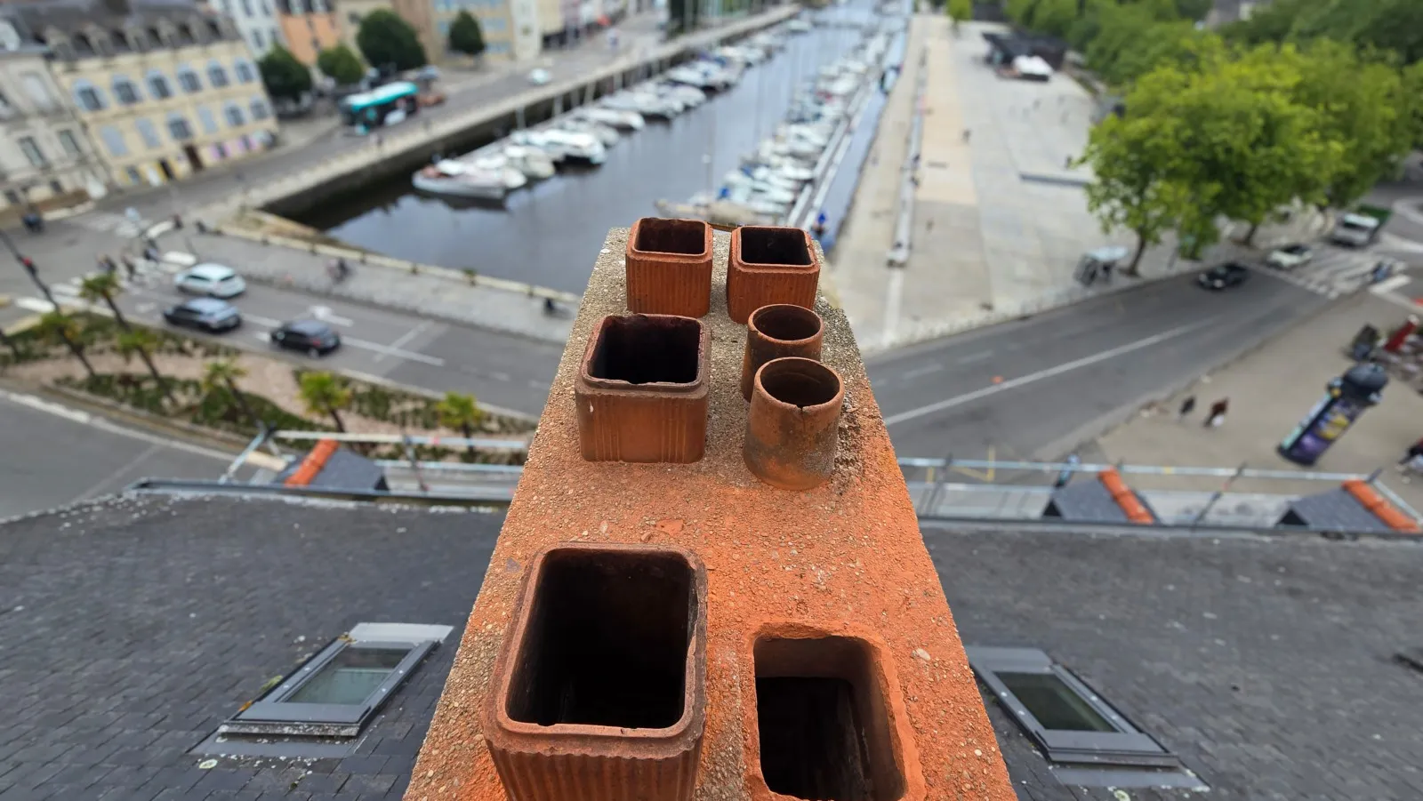 habillage d'une tête de cheminée